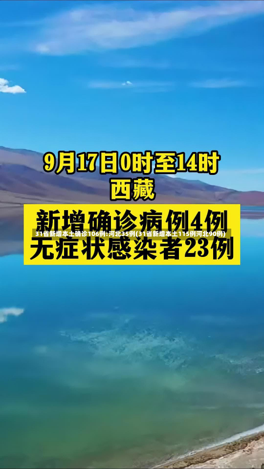 31省新增本土确诊106例:河北35例(31省新增本土115例河北90例)