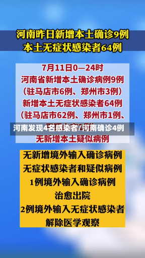 河南发现4名感染者/河南确诊4例