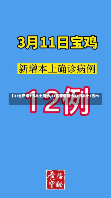 【31省新增1例本土确诊,31省新增确诊33例本土1例m】