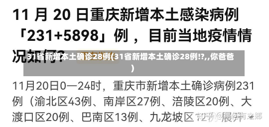 31省新增本土确诊28例(31省新增本土确诊28例!?,,你爸爸)