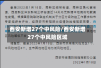 西安新增27个中风险/西安新增27个中风险区域