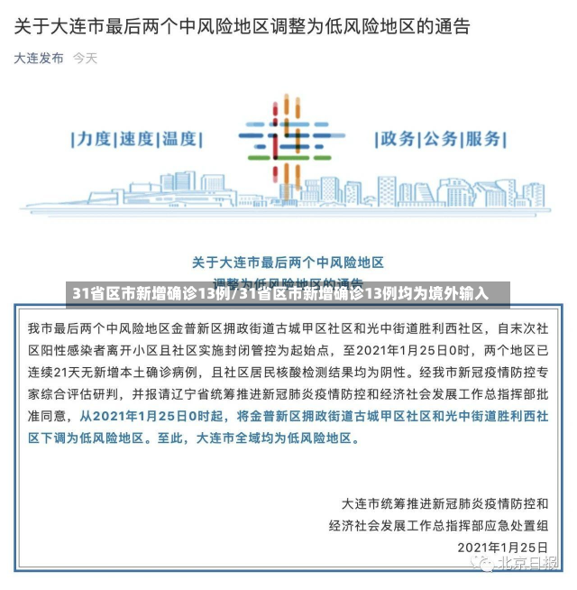 31省区市新增确诊13例/31省区市新增确诊13例均为境外输入