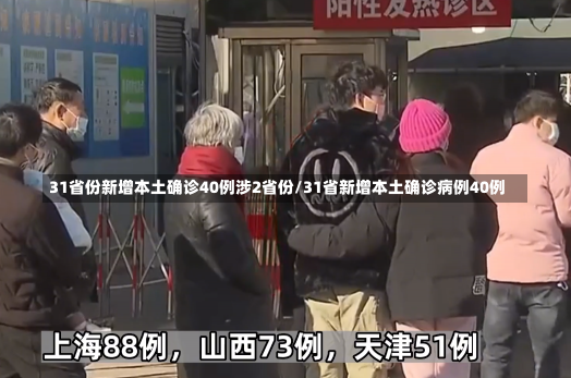 31省份新增本土确诊40例涉2省份/31省新增本土确诊病例40例