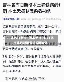 31省昨日新增1例本土病例/31省市昨日新增确诊病例6例