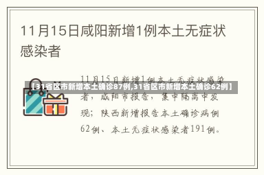 【31省区市新增本土确诊87例,31省区市新增本土确诊62例】