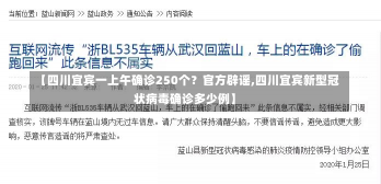 【四川宜宾一上午确诊250个？官方辟谣,四川宜宾新型冠状病毒确诊多少例】