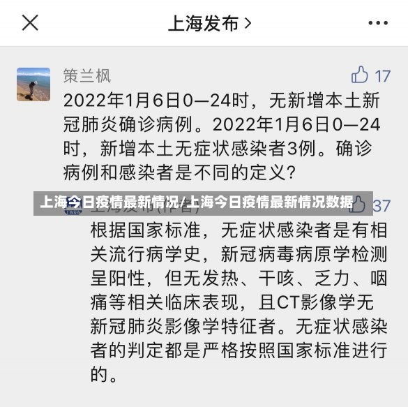 上海今日疫情最新情况/上海今日疫情最新情况数据