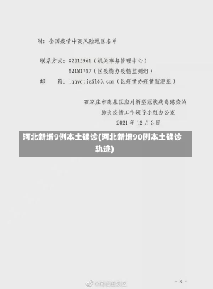 河北新增9例本土确诊(河北新增90例本土确诊轨迹)