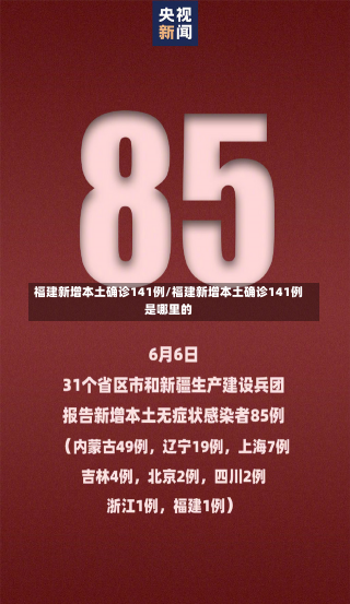 福建新增本土确诊141例/福建新增本土确诊141例是哪里的