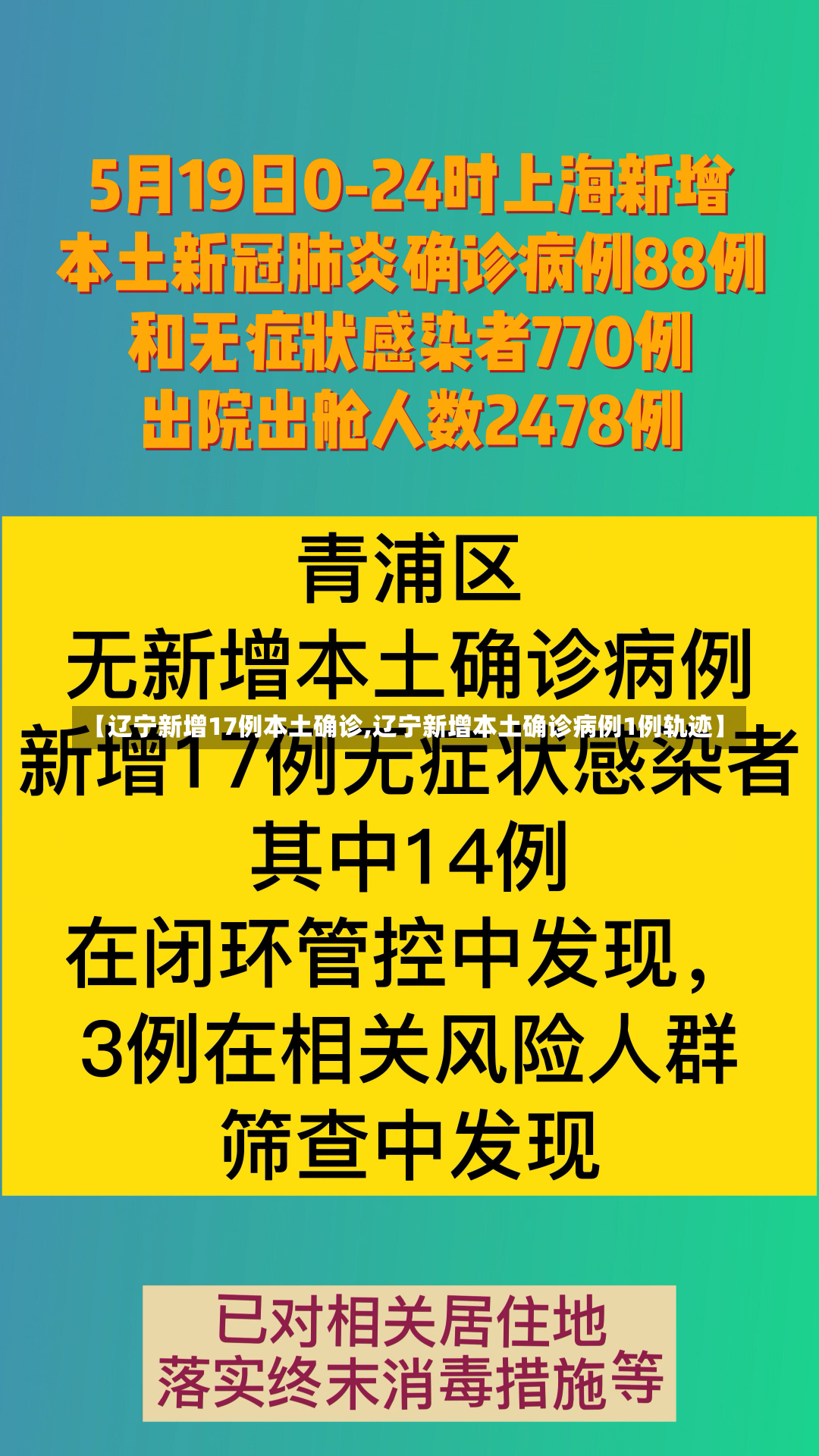 【辽宁新增17例本土确诊,辽宁新增本土确诊病例1例轨迹】