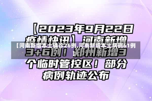 【河南新增本土确诊26例,河南新增本土病例61例】