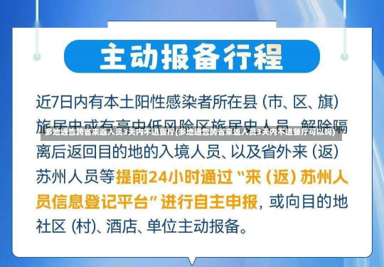 多地通告跨省来返人员3天内不进餐厅(多地通告跨省来返人员3天内不进餐厅可以吗)