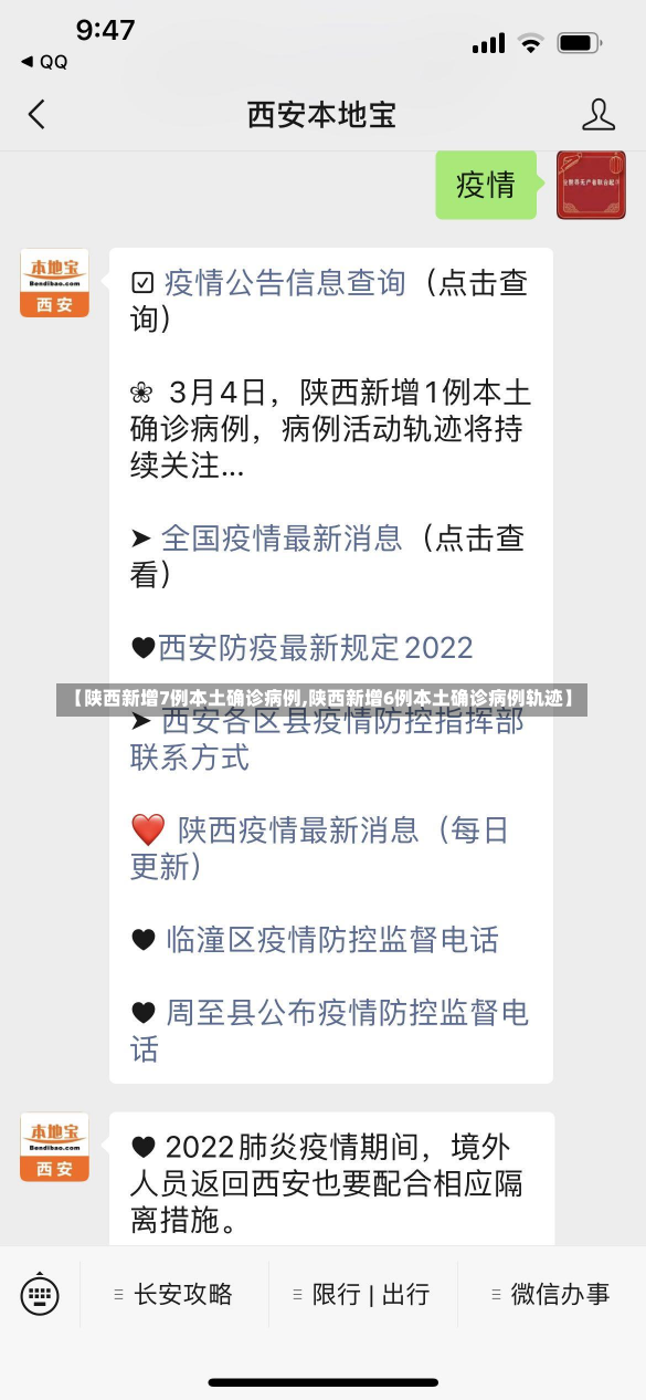 【陕西新增7例本土确诊病例,陕西新增6例本土确诊病例轨迹】