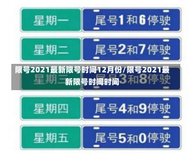 限号2021最新限号时间12月份/限号2021最新限号时间时间