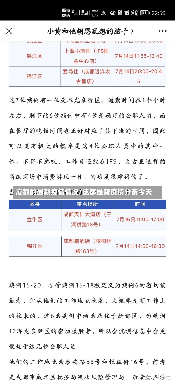 成都的最新疫情情况/成都最新疫情分布今天