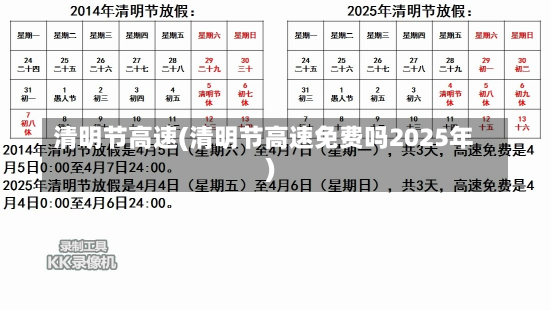 清明节高速(清明节高速免费吗2025年)