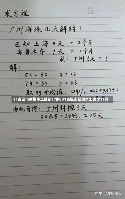 31省区市新增本土确诊17例/31省区市新增本土确诊11例