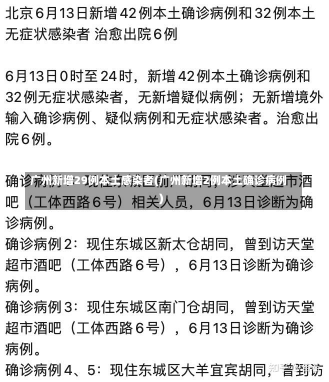 广州新增29例本土感染者(广州新增2例本土确诊病例)