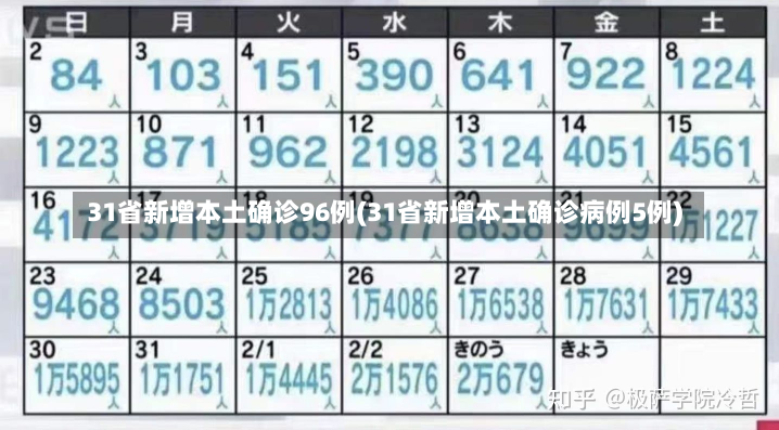 31省新增本土确诊96例(31省新增本土确诊病例5例)