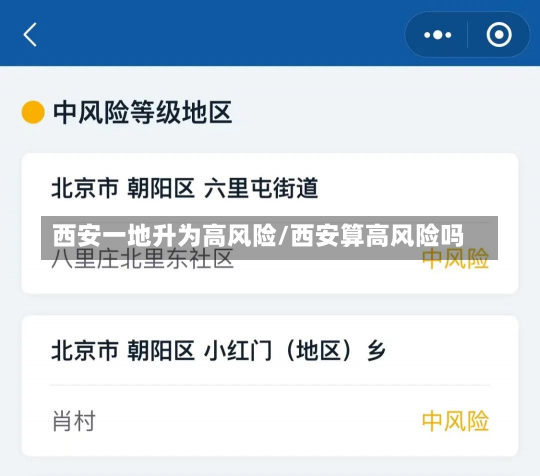 西安一地升为高风险/西安算高风险吗