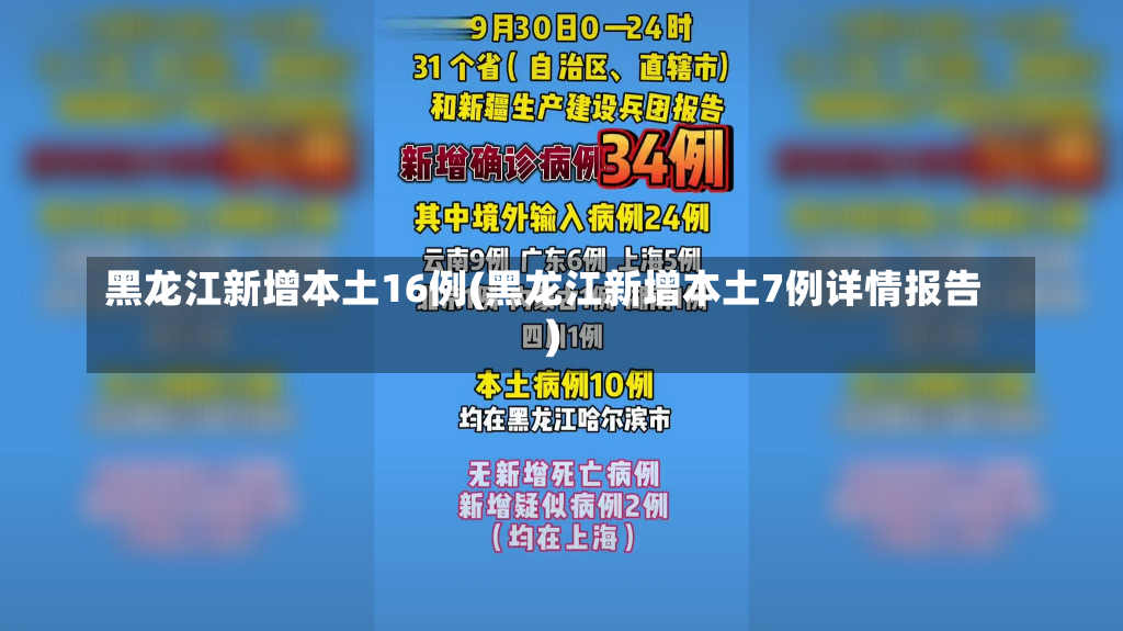 黑龙江新增本土16例(黑龙江新增本土7例详情报告)