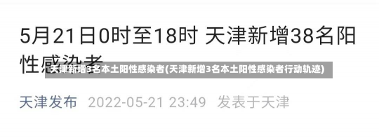 天津新增3名本土阳性感染者(天津新增3名本土阳性感染者行动轨迹)