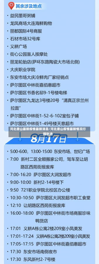 河北唐山最新疫情最新消息/河北唐山疫情最新情况行程轨迹