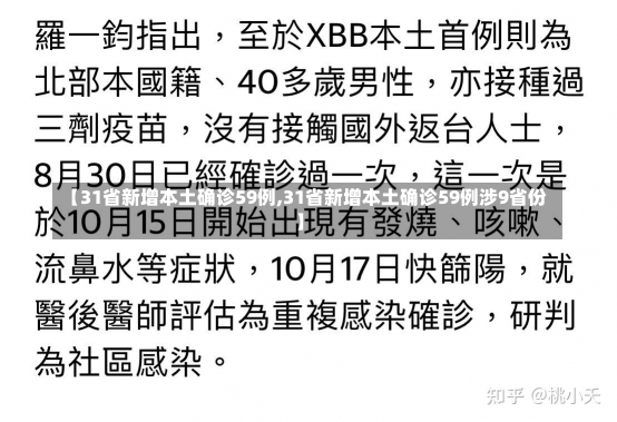 【31省新增本土确诊59例,31省新增本土确诊59例涉9省份】