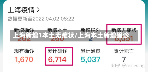 上海新增1本土无症状/上海本土新增确诊