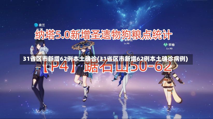 31省区市新增62例本土确诊(31省区市新增62例本土确诊病例)