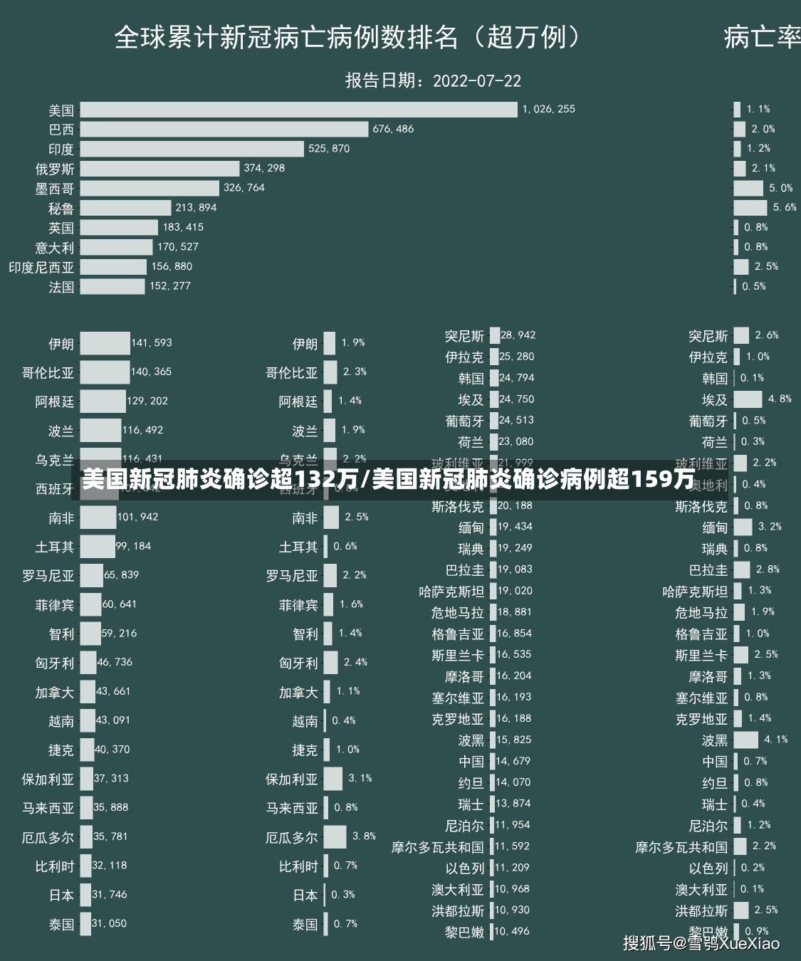 美国新冠肺炎确诊超132万/美国新冠肺炎确诊病例超159万