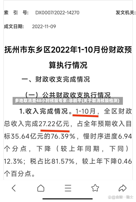 多地取消查48小时核酸专家:非躺平(关于取消核酸检测)