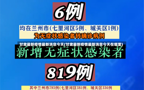 甘肃最新疫情最新消息今天(甘肃最新疫情最新消息今天在哪里)