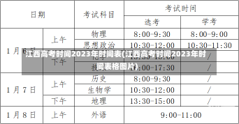 江西高考时间2023年时间表(江西高考时间2023年时间表格图片)