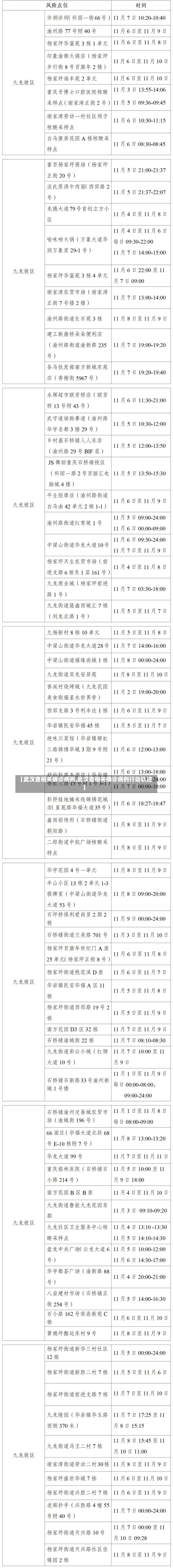 【武汉查相关确诊病例,武汉查相关确诊病例行动轨迹】