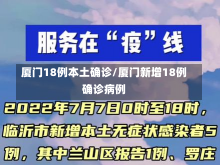 厦门18例本土确诊/厦门新增18例确诊病例