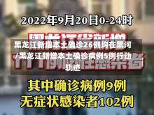 黑龙江新增本土确诊26例均在黑河/黑龙江新增本土确诊病例5例行动轨迹