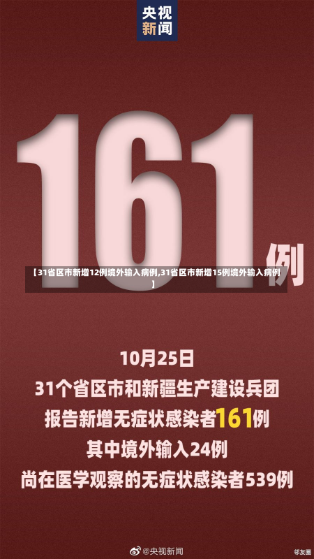 【31省区市新增12例境外输入病例,31省区市新增15例境外输入病例】