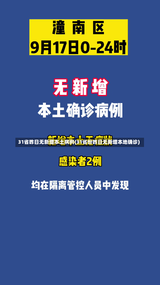 31省昨日无新增本土病例(31省份昨日无新增本地确诊)