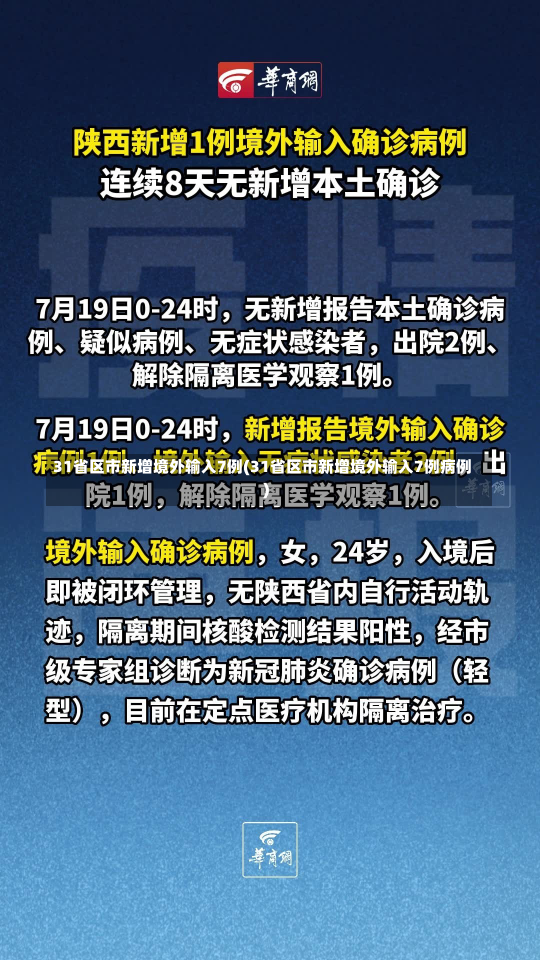 31省区市新增境外输入7例(31省区市新增境外输入7例病例)