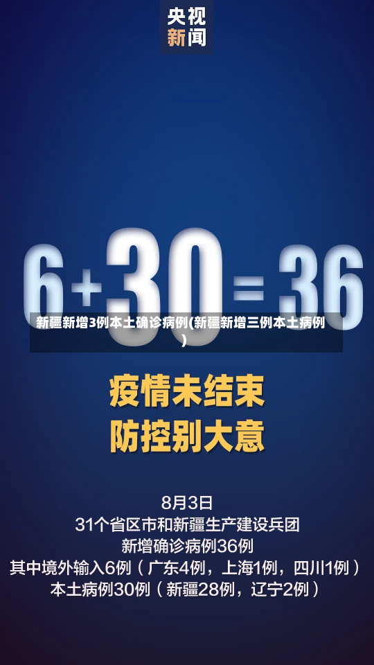 新疆新增3例本土确诊病例(新疆新增三例本土病例)
