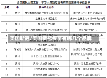 美国新冠/美国新冠疫苗有哪几个品牌