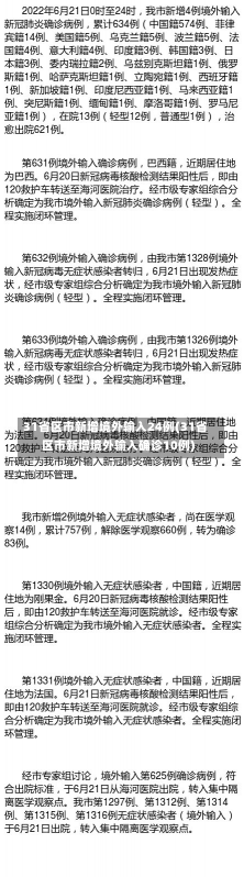 31省区市新增境外输入24例(31省区市新增境外输入确诊10例)