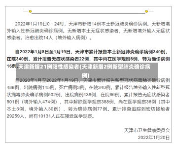 天津新增21例阳性感染者(天津新增2例新型肺炎确诊病例)