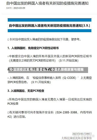 中国防疫政策马上要变化了/中国的防疫政策与措施