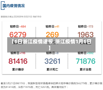 【6日浙江疫情速报,浙江疫情1月6日】