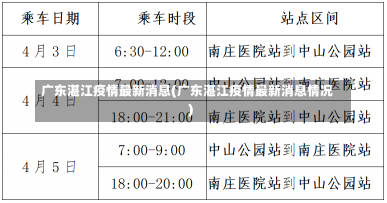 广东湛江疫情最新消息(广东湛江疫情最新消息情况)