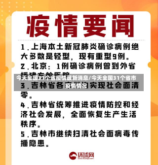 今天全国31个省疫情最新消息/今天全国31个省市疫情情况