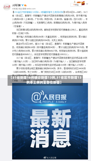 【31省新增16例确诊新疆13例,31省区市新增13例本土病例全部在新疆】