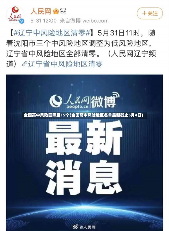 全国高中风险区降至15个(全国高中风险地区名单最新截止5月4日)